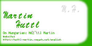 martin huttl business card